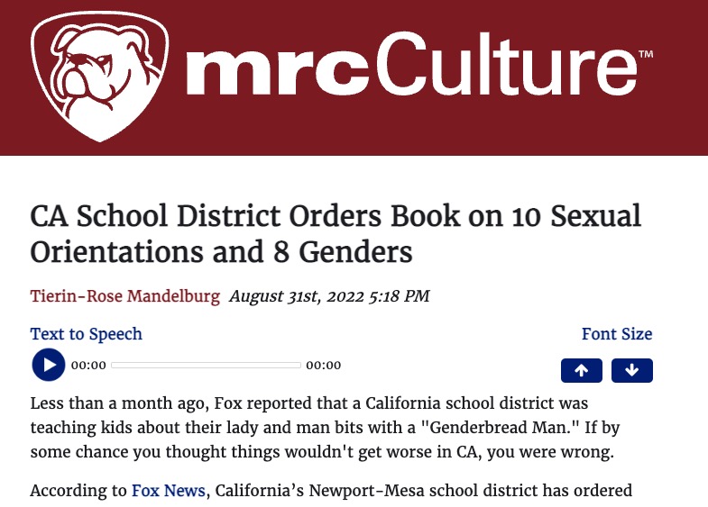 Ca School District Orders Book On 10 Sexual Orientations And 8 Genders Worthy Insights 